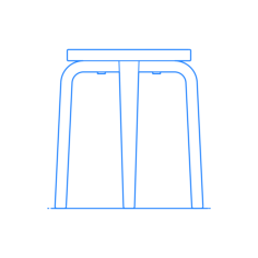 Furniture Stools Ikea Kyrre Stool Sticker Outline Svg File, Free Vectors File